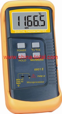 Scientific Digital Thermometer 1 Sensor Probe K-type HVAC Tool Temperature  6801 for sale online