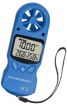 Mastech Digital Anemometer Measure Air Temperature & Humidity w/ USB Cable